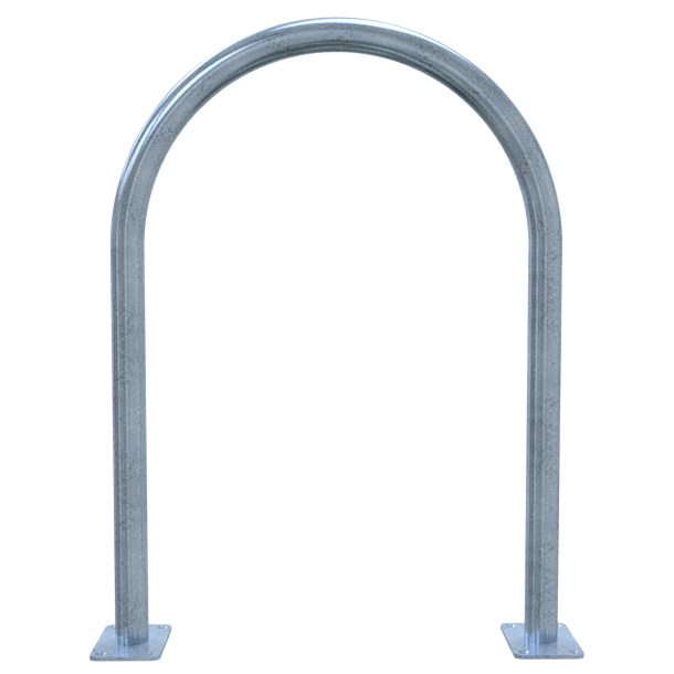 Round hoops of steel tube |  48 mm x 2,5 mm | to be fixed by plugs | without cross bar | total width: approx. 650 mm | hot-dip galvanized